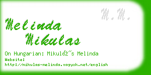 melinda mikulas business card